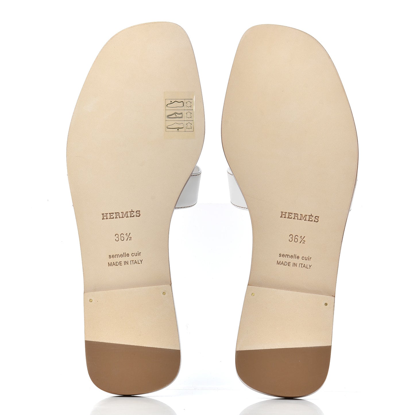 Box Calfskin Oran Sandals 36.5 White