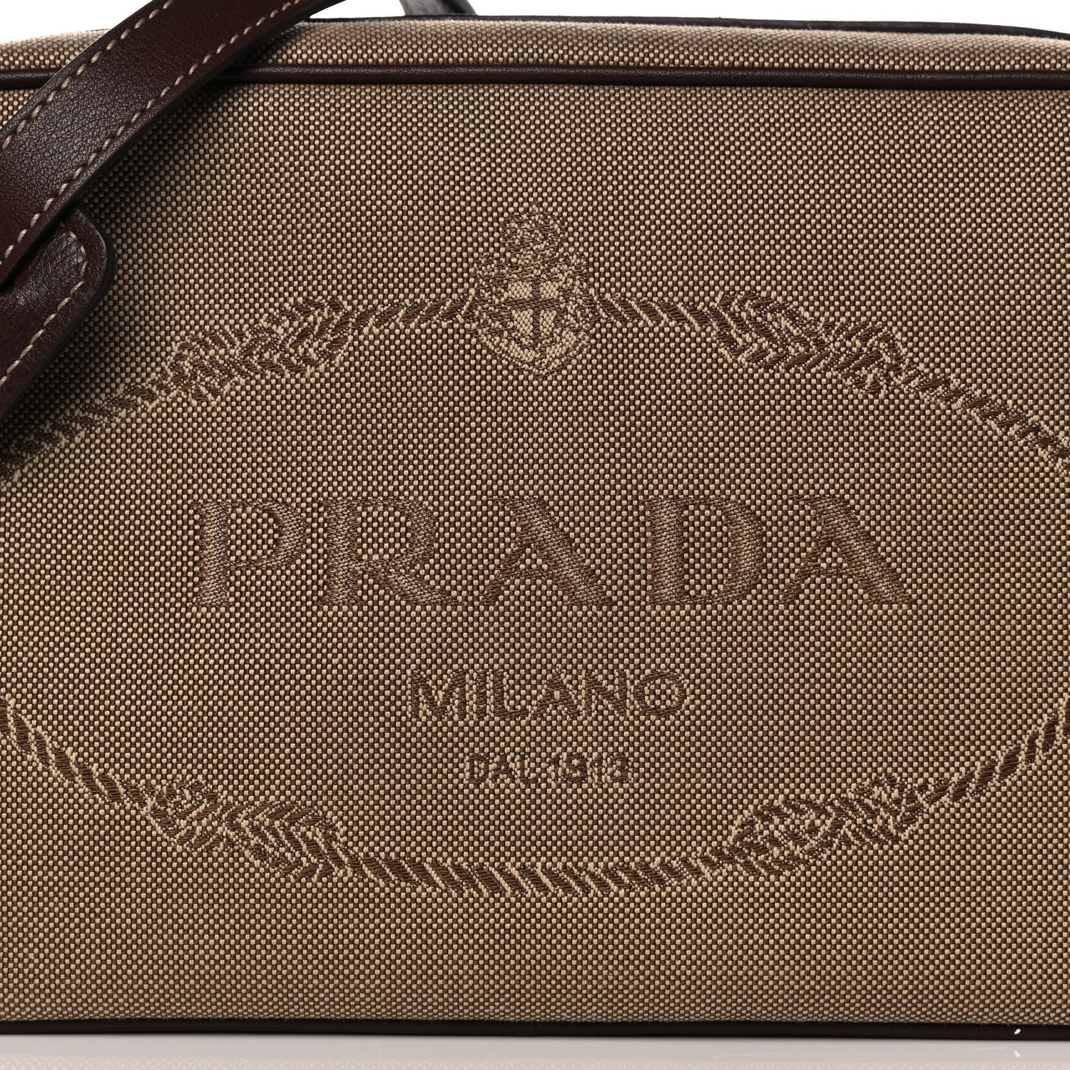 Prada Jacquard Logo Camera Bag Corda Bruciato 9 of 15