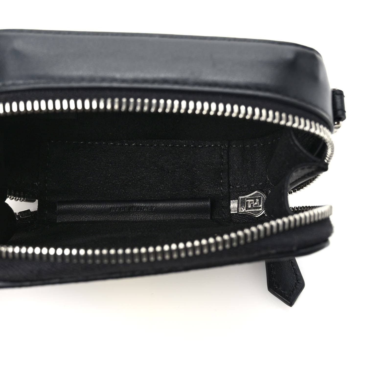 Fendi Glazed Fabric Vitello Cover Grace FF 1974 Diagonal Mini Camera Case Black Sunflower 5 of 10