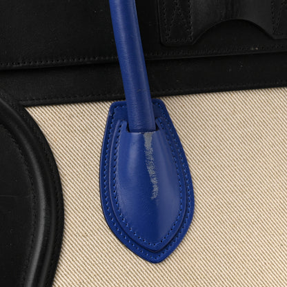 Celine Canvas Smooth Calfskin Mini Tri-Color Luggage Indigo 9 of 9