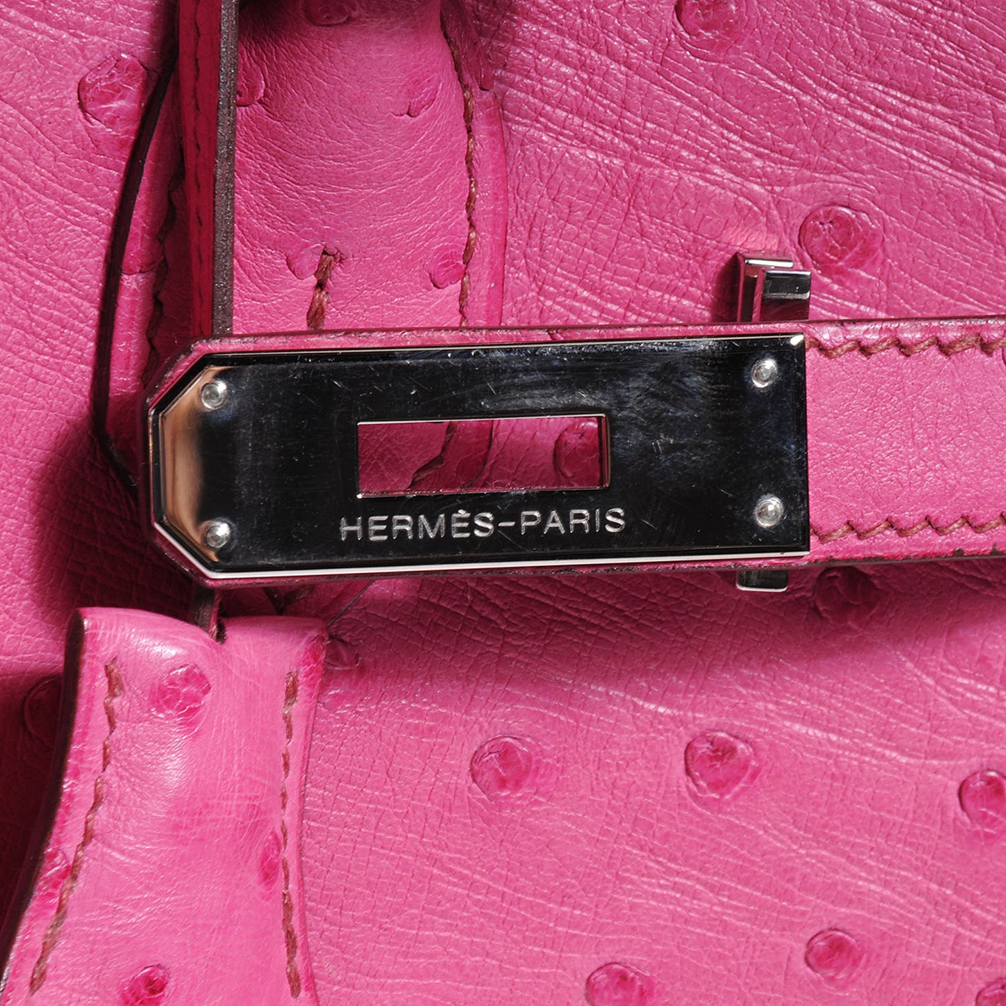 Ostrich Birkin 30 Fuchsia