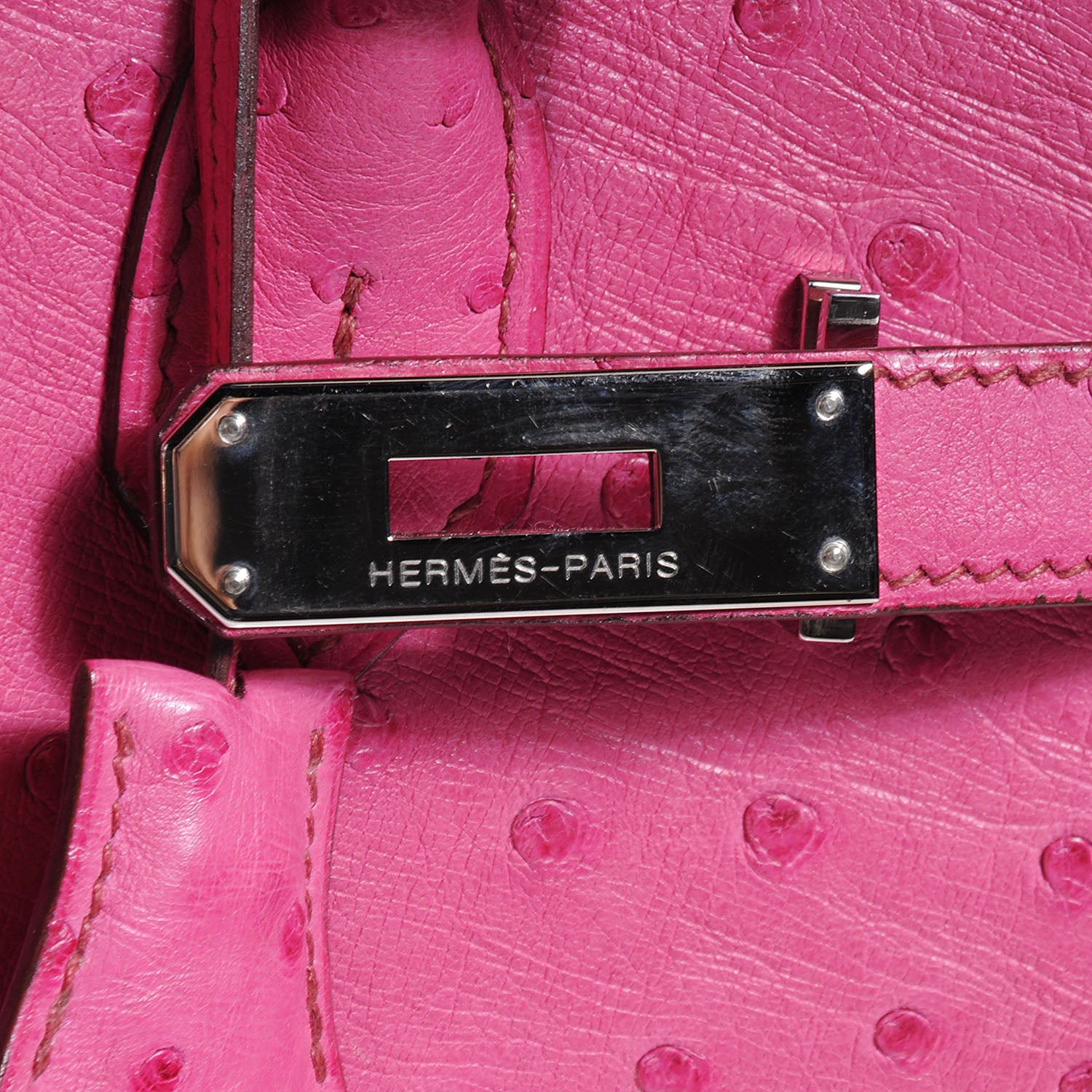 Hermes Ostrich Birkin 30 Fuchsia 8 of 14