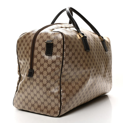 Gucci Crystal Monogram Large Carry On Duffle Bag Dark Brown 2 of 15