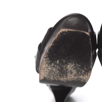 Saint Laurent Calfskin Tribute 105 Platform Sandals 40.5 Dark Brown 11 of 16