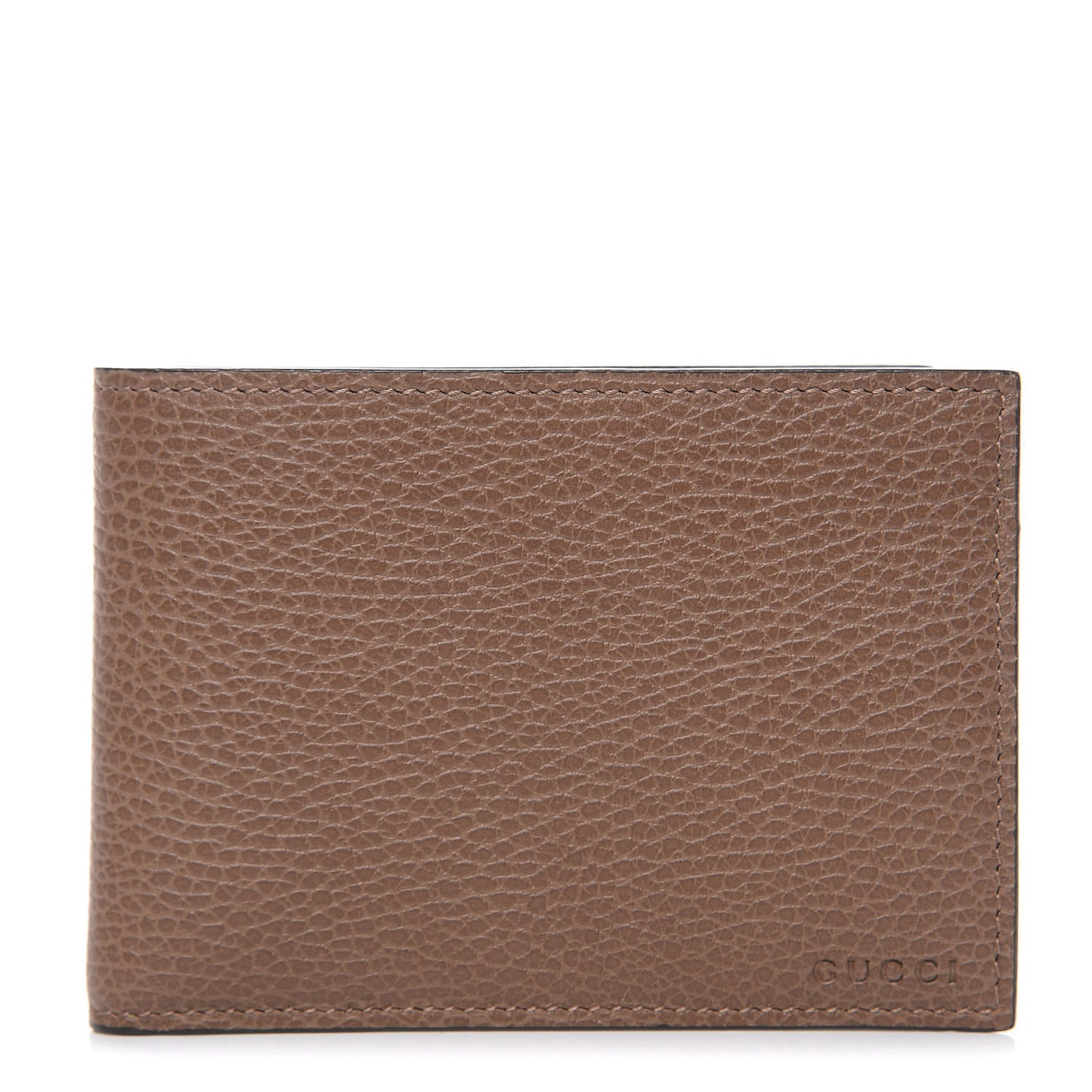 Dollar Calfskin Bi-Fold Wallet Brown