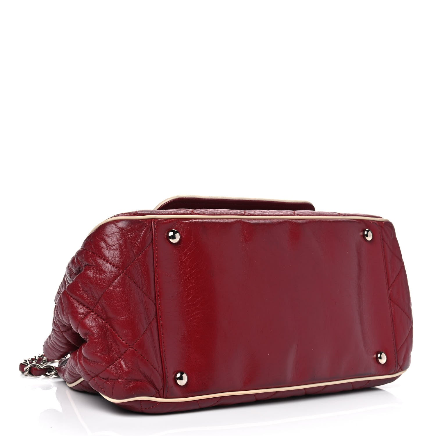 Chanel Lambskin Quilted East West Accordion Flap Light Bordeaux 3 of 16