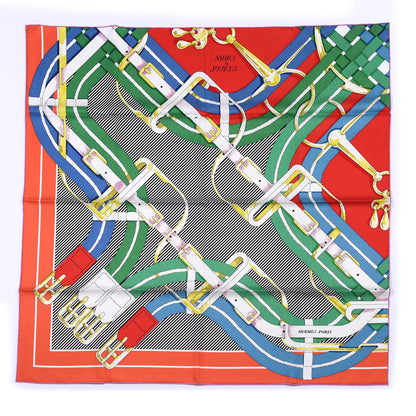 Hermes Silk Mors A Jouets Chemise Scarf 90 1 of 5