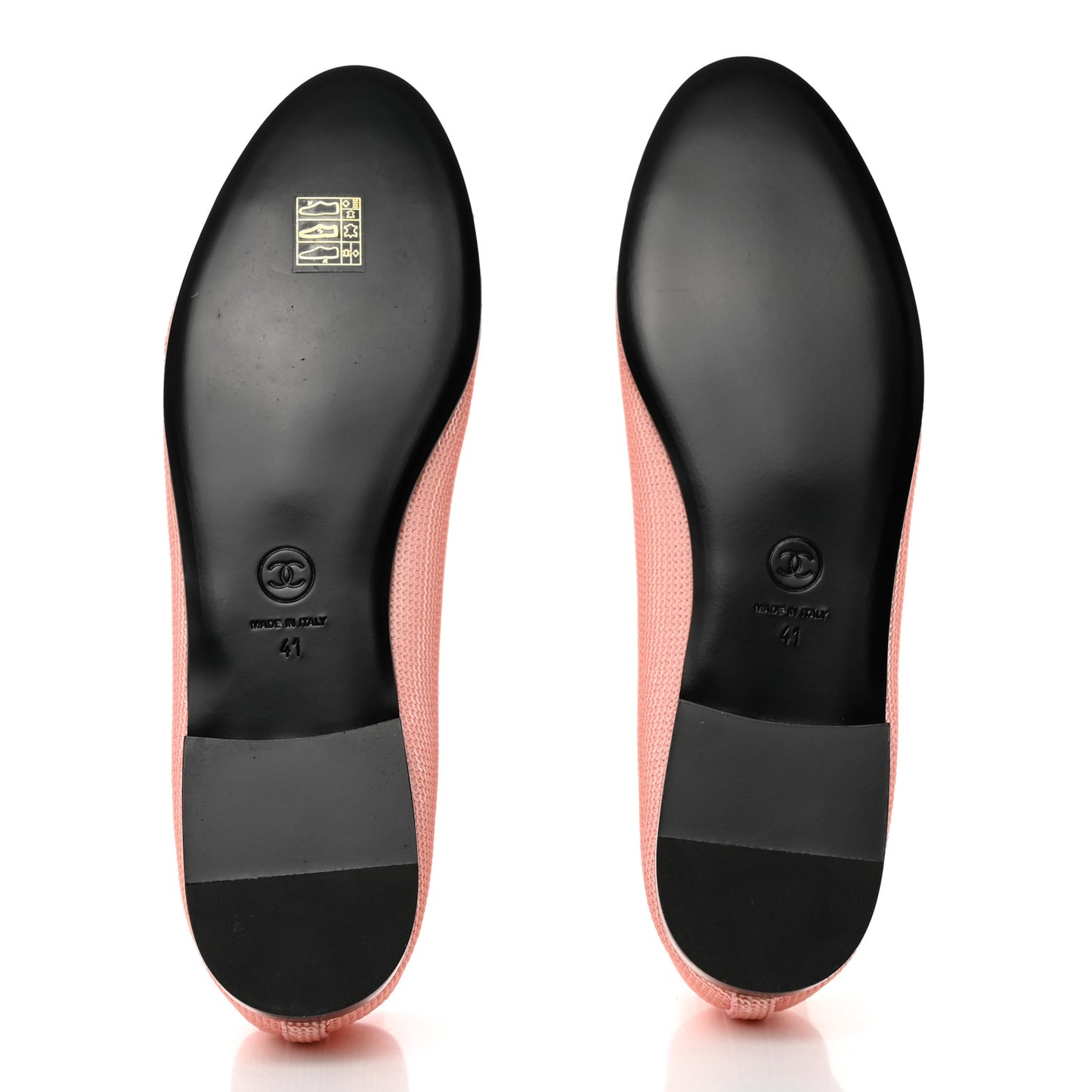 Sequin Grosgrain Cap Toe Ballerina Flats 41 Pink Black