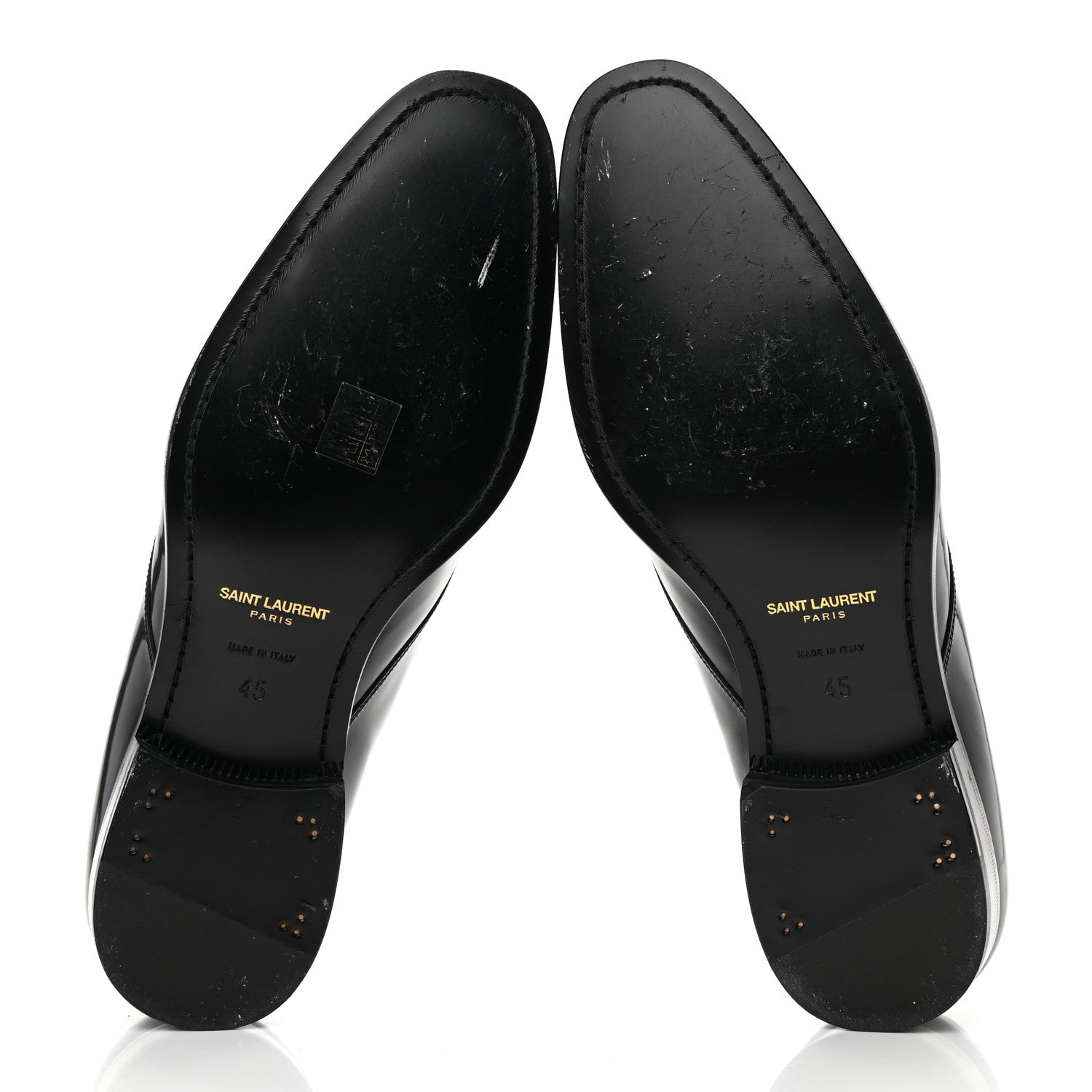 Saint Laurent Patent Calfskin Montaigne 25 Uniform 45 Black 5 of 12