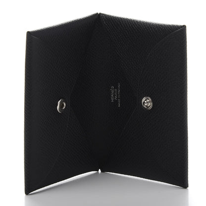 Hermes Epsom Calvi Card Case Black 5 of 10