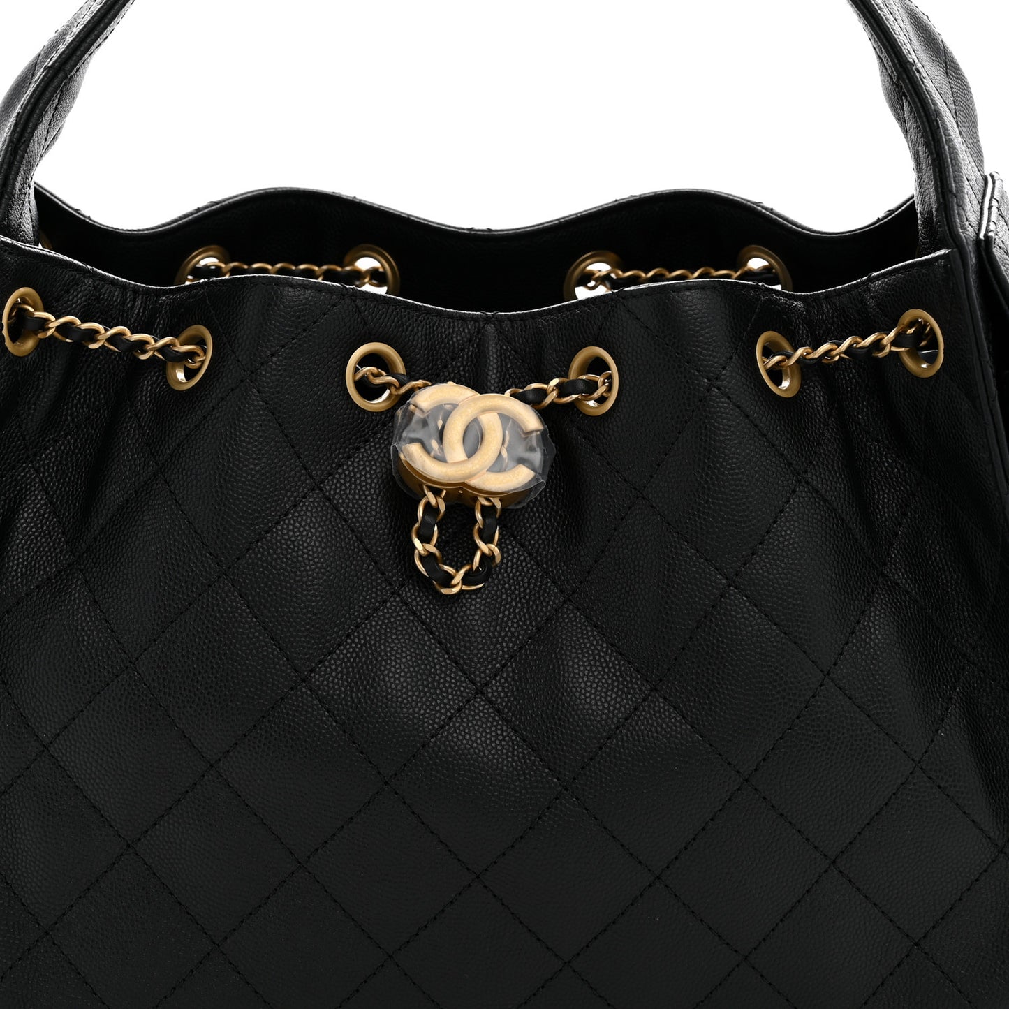 Caviar Quilted Small Chanel 25 Handbag Black