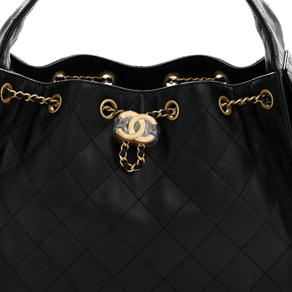 Chanel Caviar Quilted Small Chanel 25 Handbag Black 8 of 11
