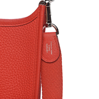 Hermes Taurillon Clemence Evelyne TPM Rouge Tomate 8 of 12