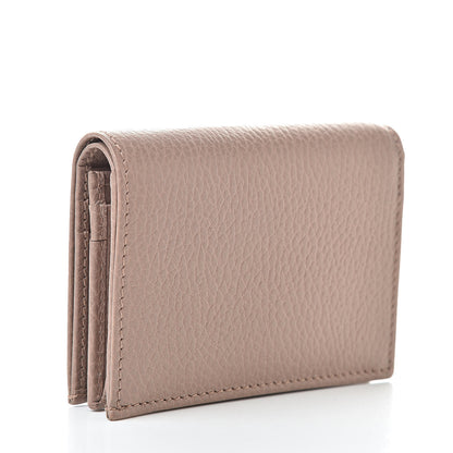 Gucci Pebbled Calfskin GG Marmont Card Case Porcelain Rose 3 of 8