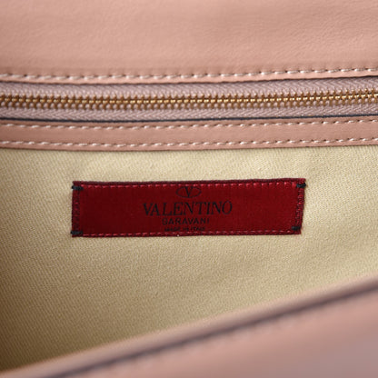 Valentino Garavani Vitello Large Glam Lock Rockstud Flap Poudre 7 of 8