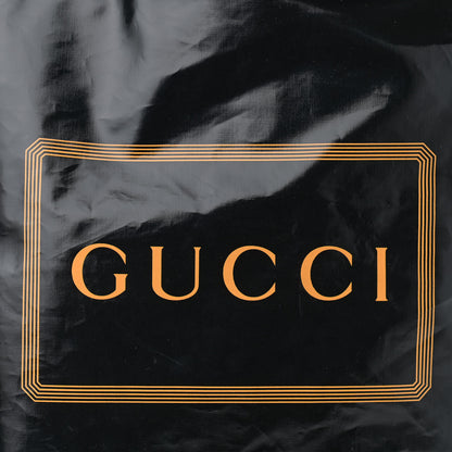 Gucci Patent Canvas Frame Logo Vertical Tote Black Crop 8 of 10
