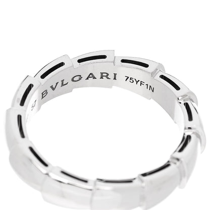 Bulgari 18K White Gold Serpenti Viper Thick Wedding Band Ring 57 8 5 of 6