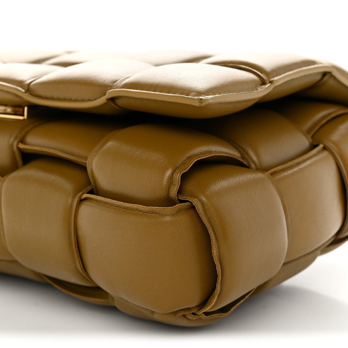 Nappa Maxi Intrecciato Padded Cassette Crossbody Bag Acorn