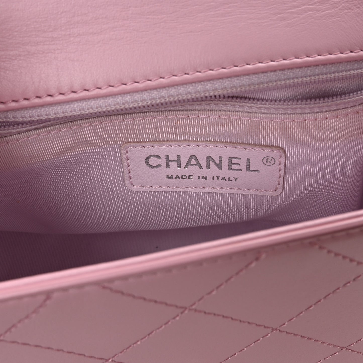 Calfskin Stitched Small Ring My Bag Flap Crossbody Pink