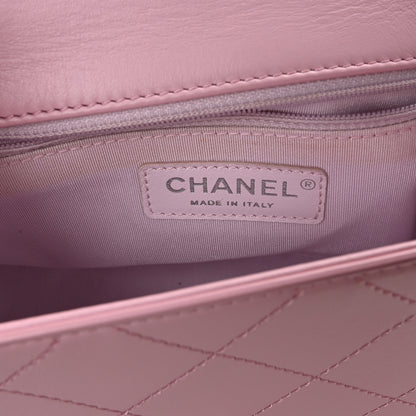 Chanel Calfskin Stitched Small Ring My Bag Flap Crossbody Pink 6 of 10