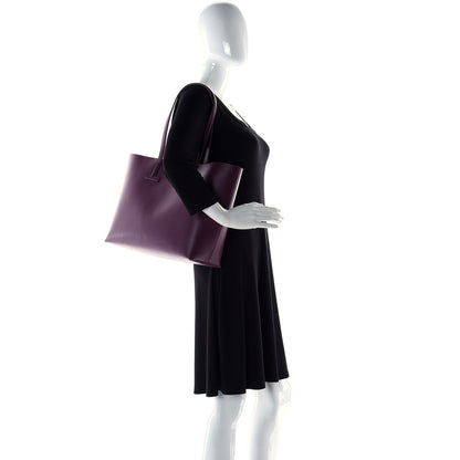Tom Ford Grained Calfskin Small T Tote Bordeaux 2 of 13