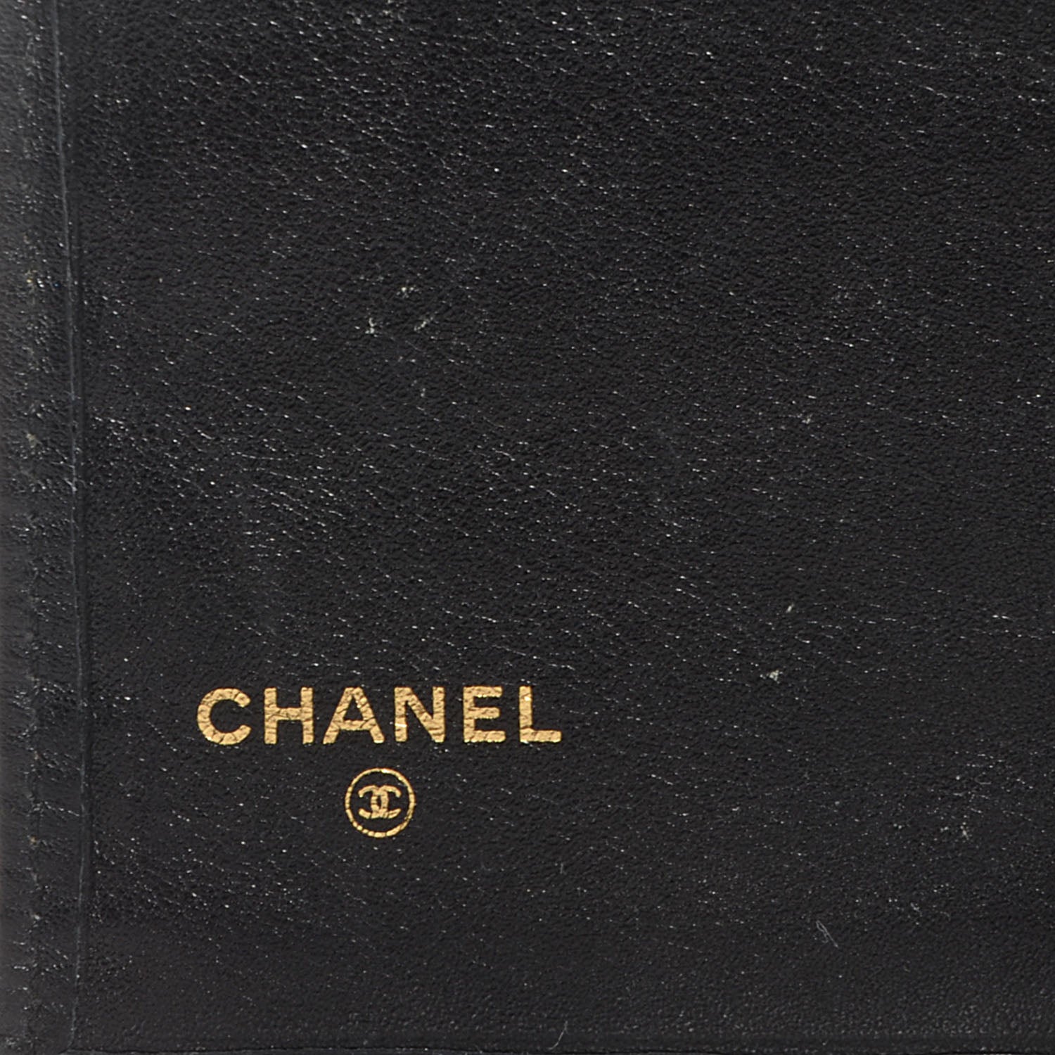 Chanel Lambskin Diamond Stitched Passport Holder Wallet Black 6 of 8