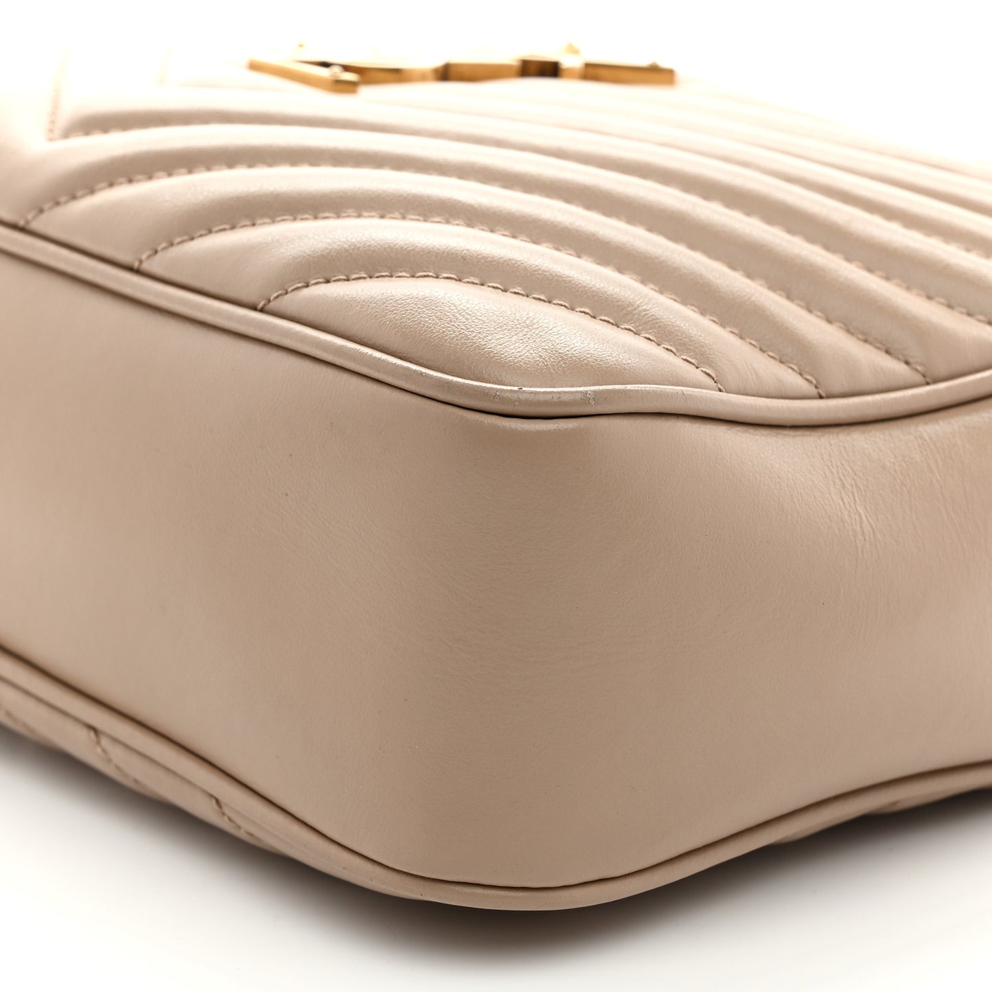 Calfskin Matelasse Monogram Lou Camera Bag Nude Powder