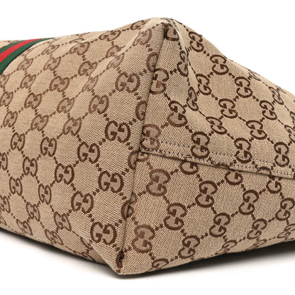 Gucci GG Monogram Web Large Giglio Tote Beige Brown 10 of 10