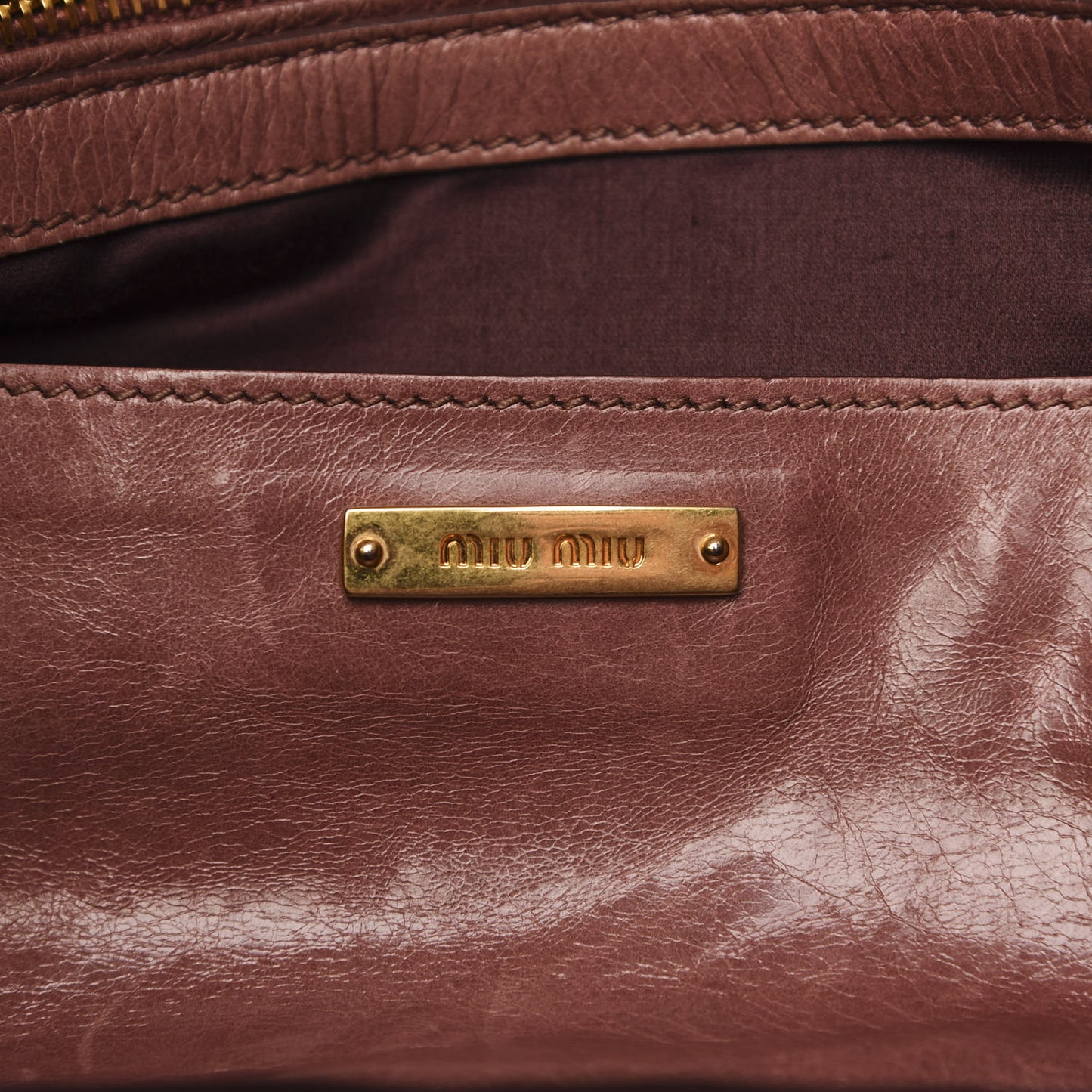 Vitello Shine Top Handle Satchel Loto