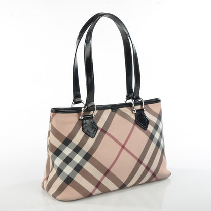 Burberry Nova Check Medium Tote Black 6 of 12