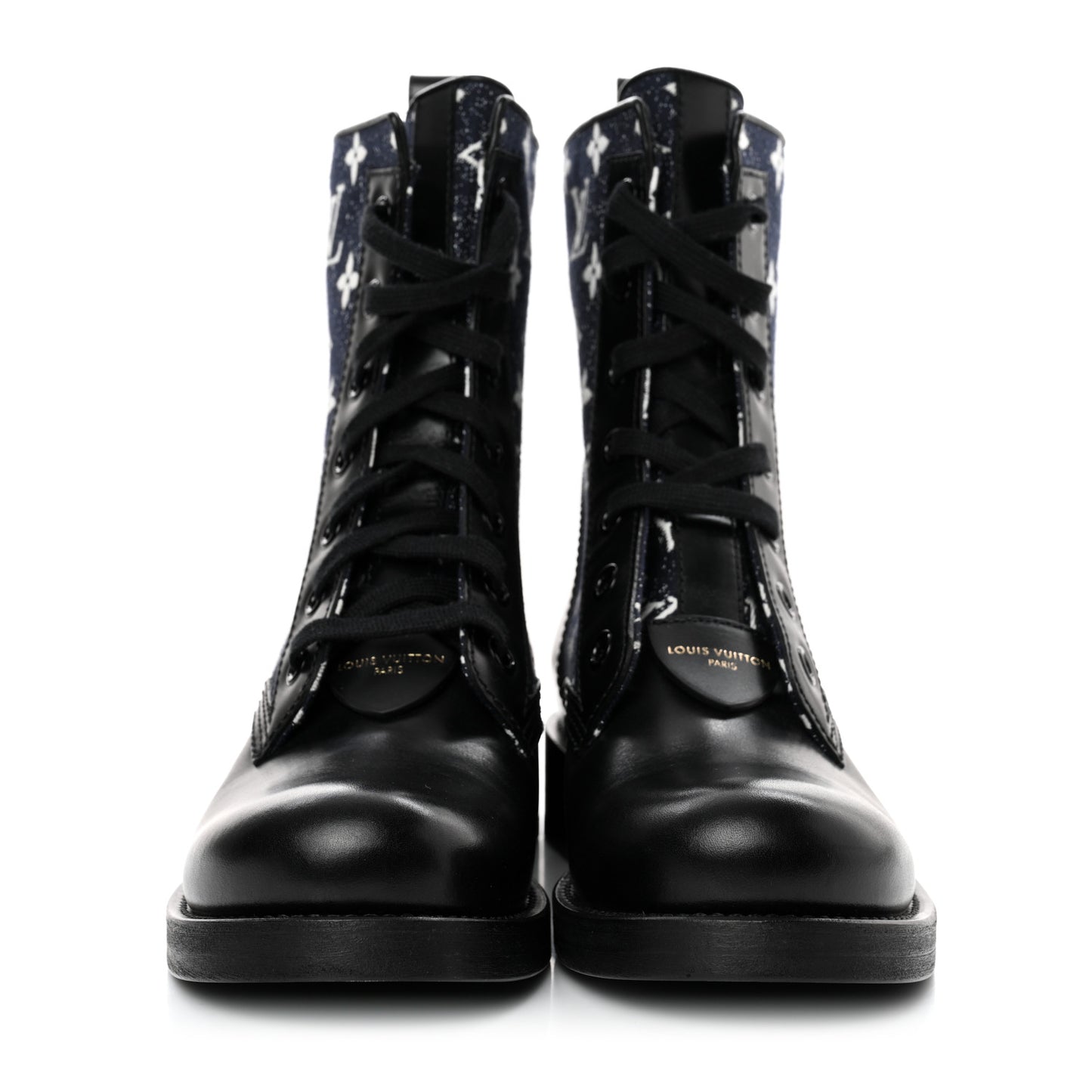 Denim Calfskin Metropolis Flat Ranger Boot 40