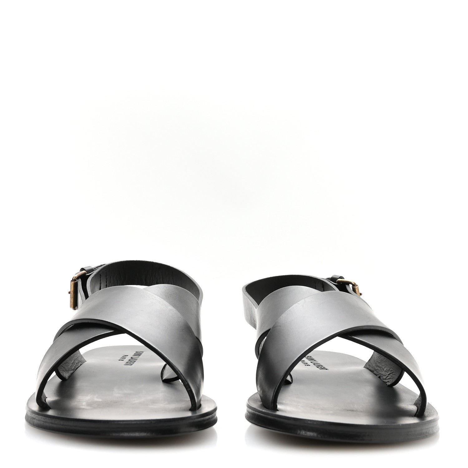 Saint Laurent Calfskin Mens Mojave Sandals 43 Black 3 of 9