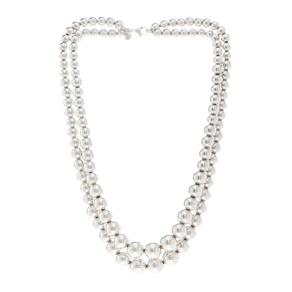 Tiffany Sterling Silver HardWear Graduated Ball Two-Row Necklace 3 of 4