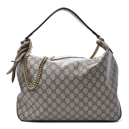 Gucci GG Supreme Monogram Large Linea A Hobo Light Brown 1 of 10
