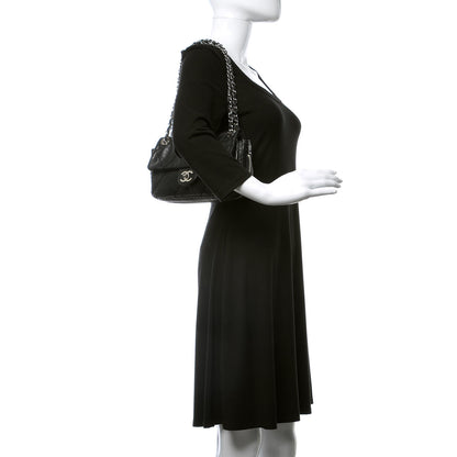 Chanel Calfskin Stitched Expandable Flap Black 3 of 12