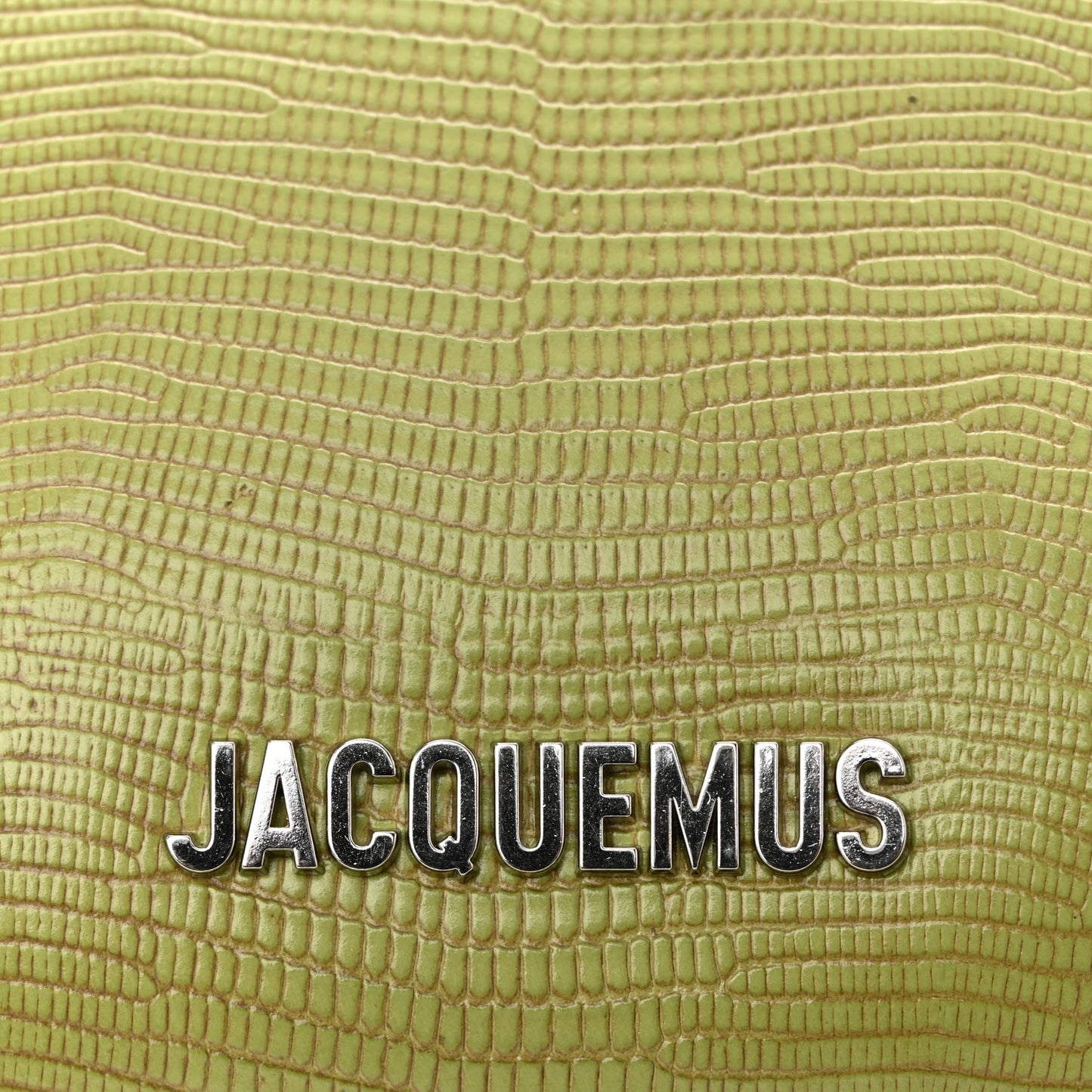 Calfskin Lizard Embossed Le Bious Perle Large Green
