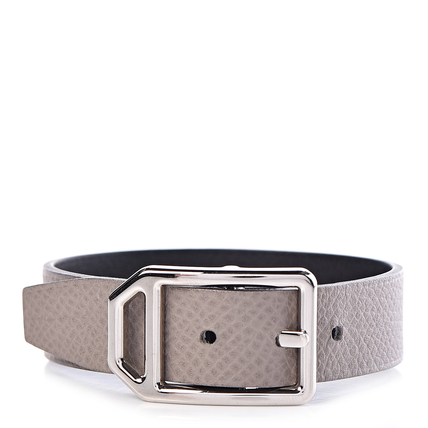Hermes Swift Epsom Paddock Simple Tour Bracelet T4 Black Etain 1 of 6