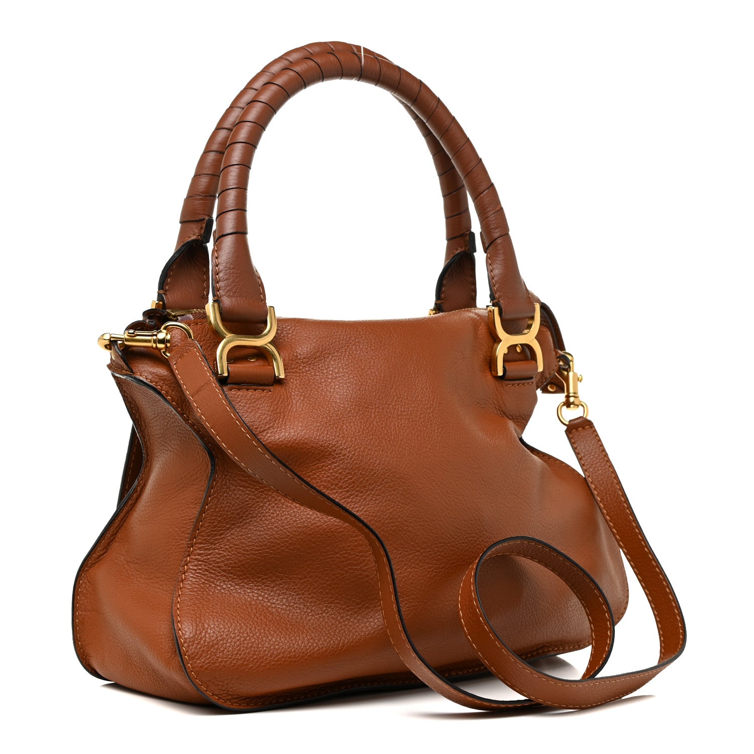 Chloe Calfskin Medium Marcie Satchel Tan 3 of 10