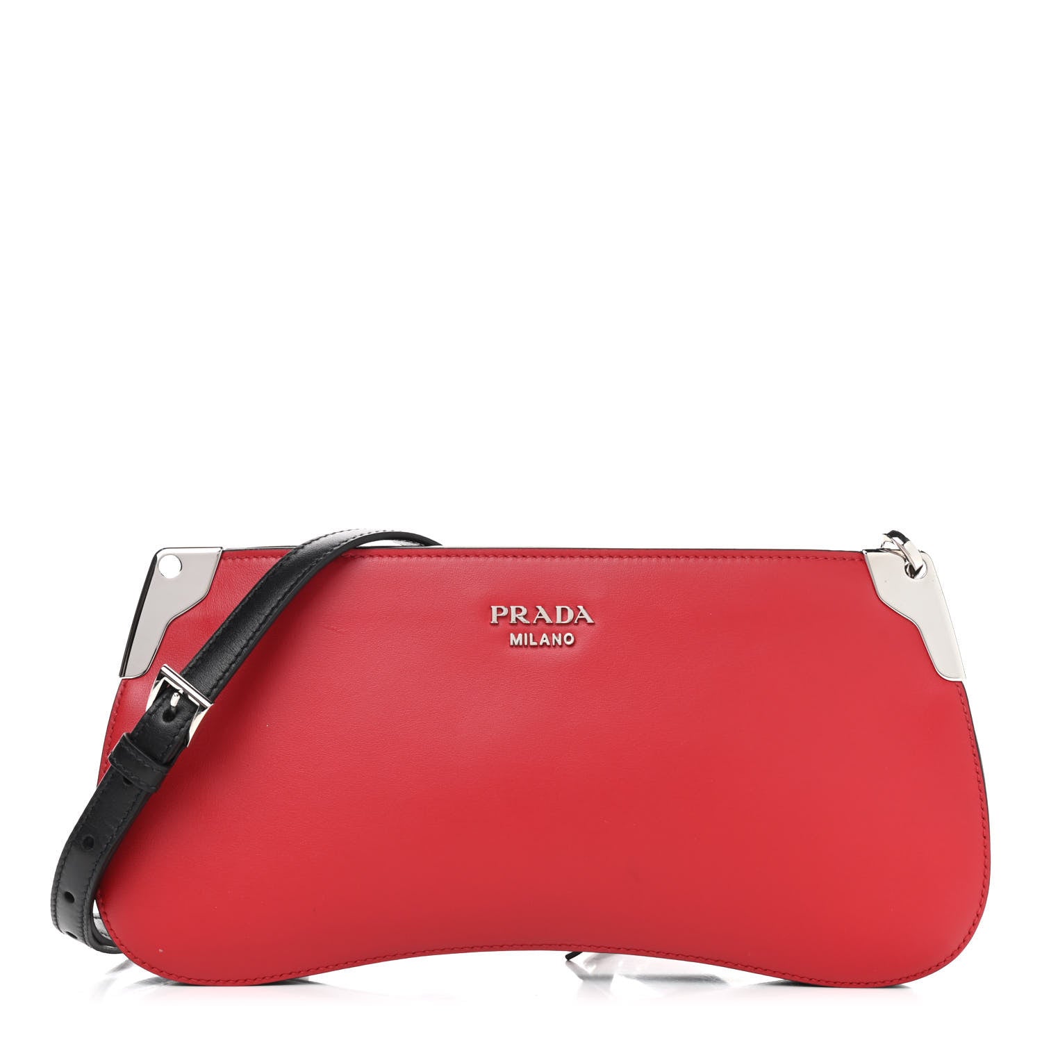 Prada City Calfskin Sidonie Crossbody Bag Rosso Black 1 of 9