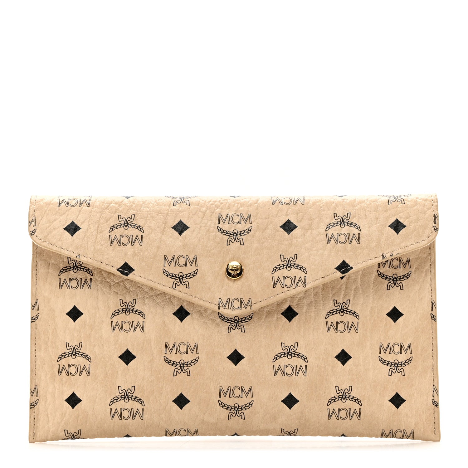 MCM Visetos Envelope Clutch Beige 1 of 6