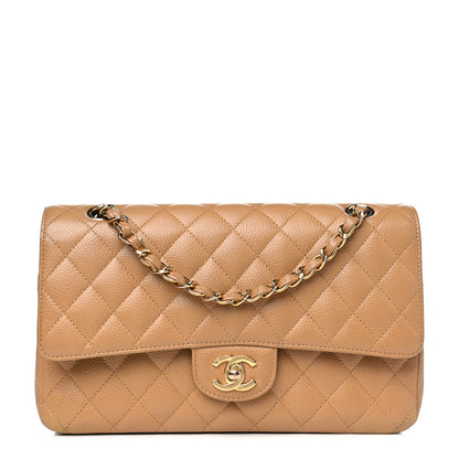 Chanel Caviar Quilted Medium Double Flap Beige 1 of 5