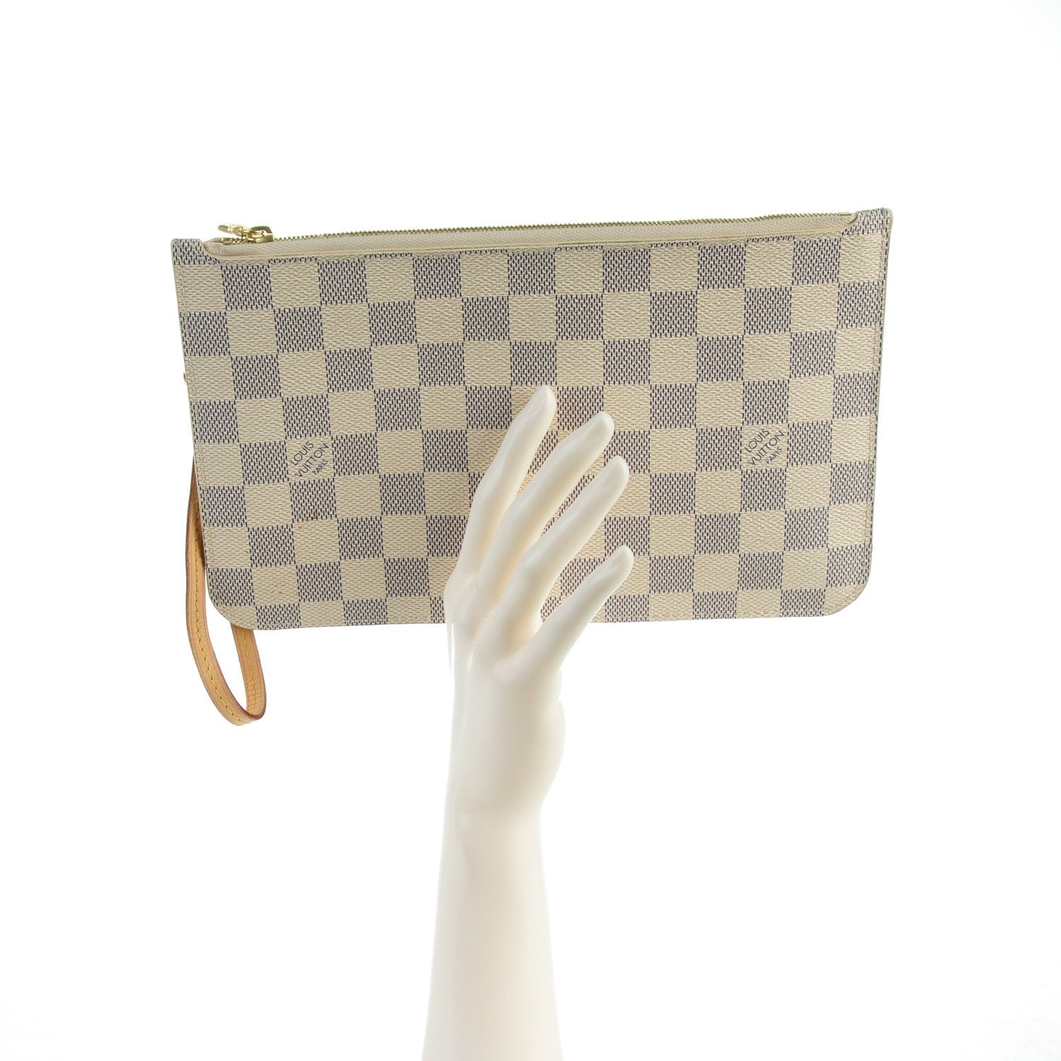 Louis Vuitton Damier Azur Neverfull MM GM Pochette 2 of 9