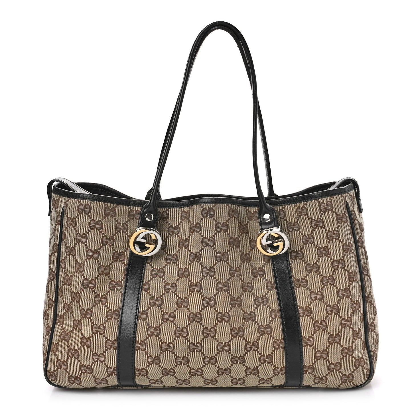 Monogram Medium Twins Tote Black