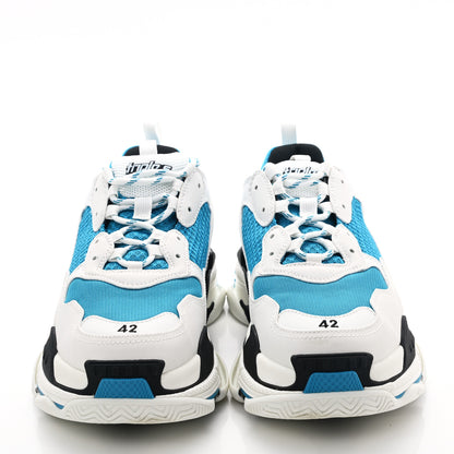 Balenciaga Fabric Mesh Mens Triple S Sneakers 42 White Blue Black 2 of 9
