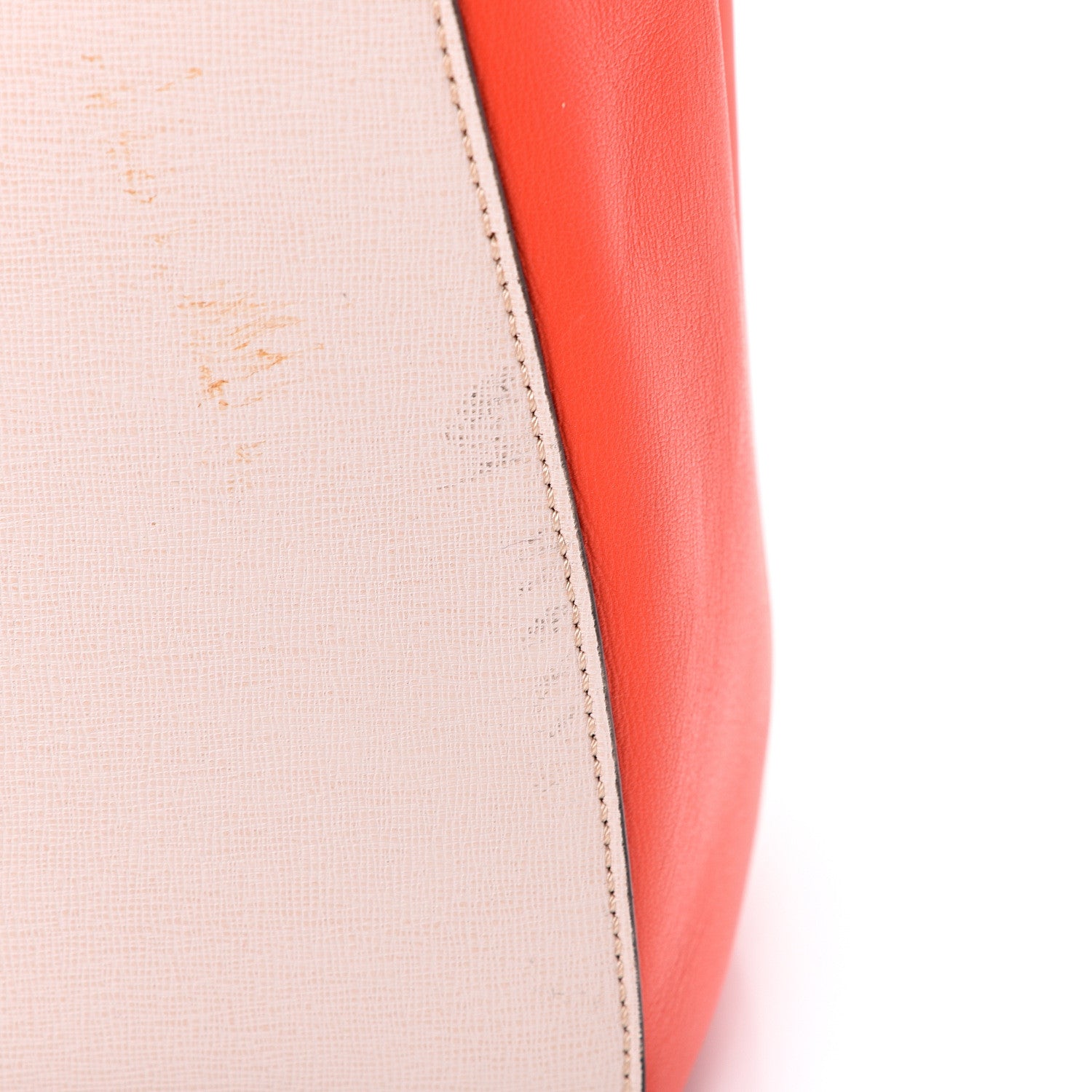 Fendi Vitello Elite Colorblock Regular 2Jours Tote Rosa Plaster Orzo Papavero 12 of 14
