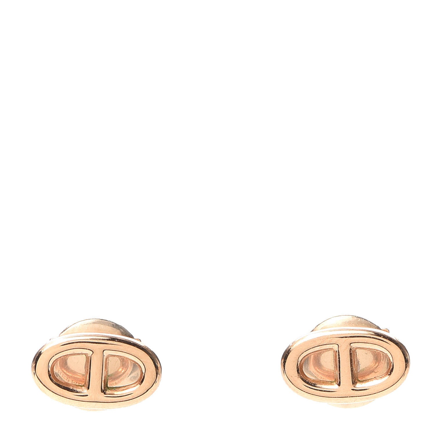 Hermes 18K Rose Gold TPM Farandole Stud Earrings 1 of 6