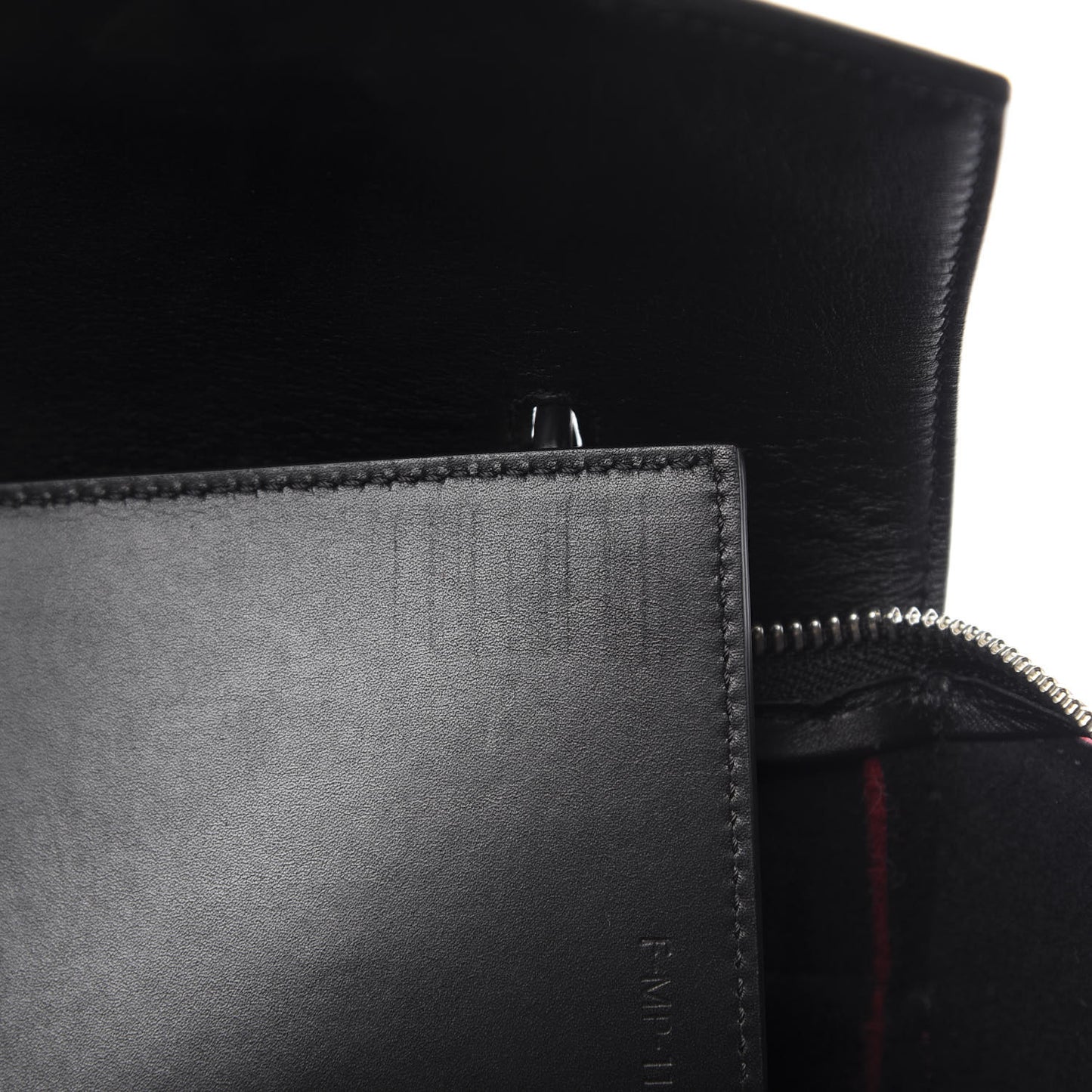 Felt Smooth Calfskin Mini Belt Bag Red