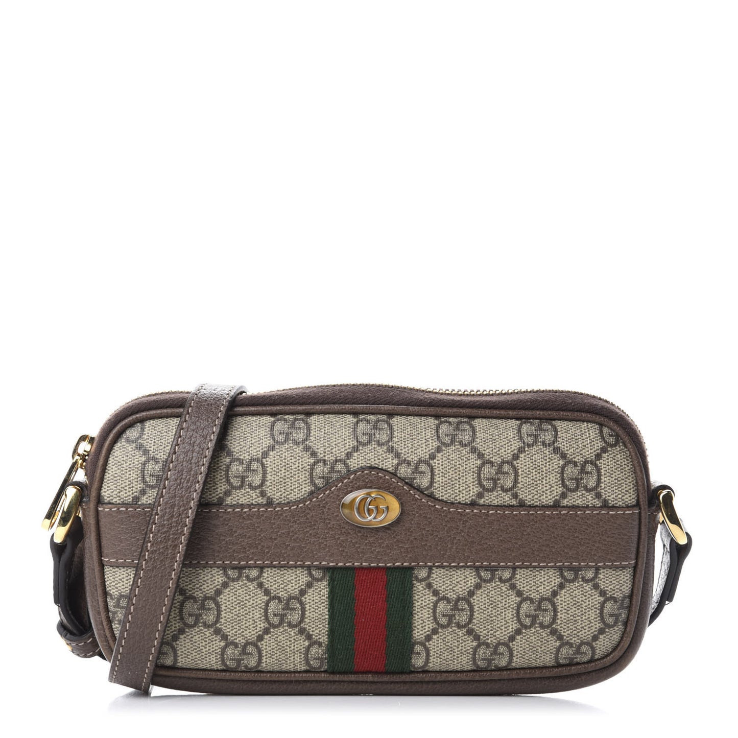 GG Supreme Monogram Web Mini Ophidia GG Bag Brown