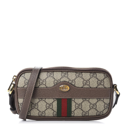 Gucci GG Supreme Monogram Web Mini Ophidia GG Bag Brown 1 of 11