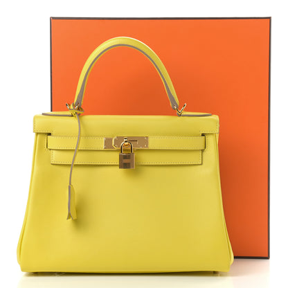 Hermes Evercolor Kelly Retourne 28 Lime 11 of 11